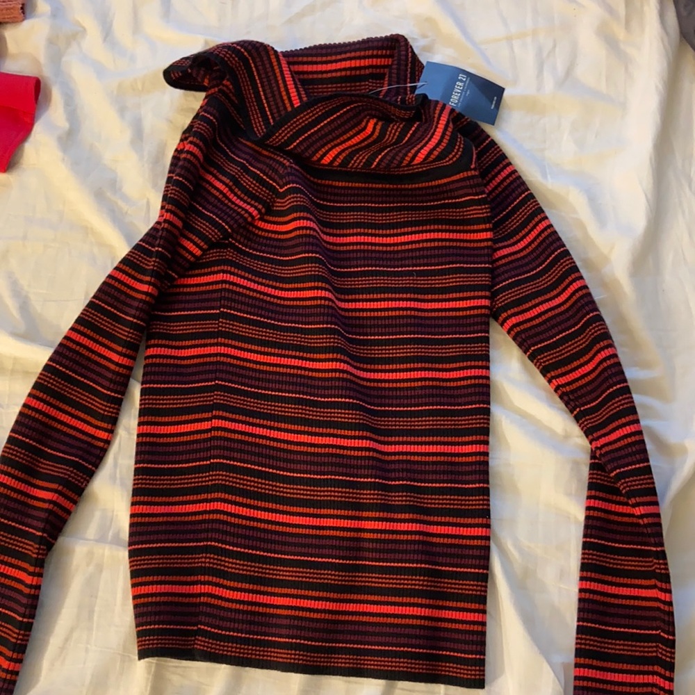 Women’s Forever 21 Striped Turtleneck